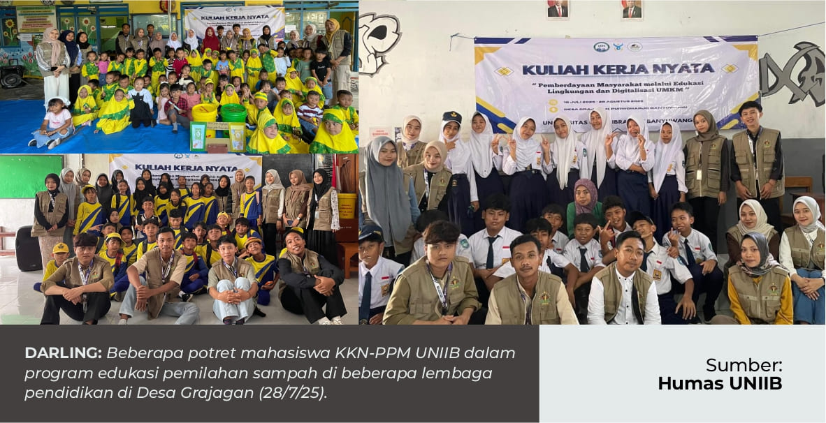 MAHASISWA KKN-PPM DESA GRAJAGAN EDUKASI PEMILAHAN SAMPAH SEJAK USIA DINI
