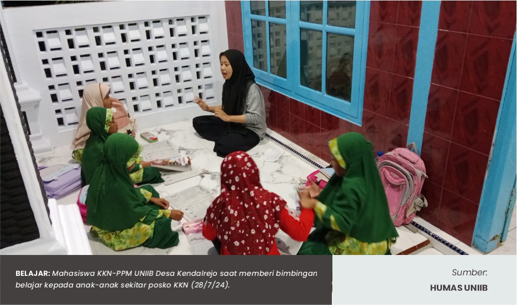 Belajar Seru Bersama Kakak KKN: Mahasiswa Universitas Islam Ibrahimy Banyuwangi Hadirkan Bimbingan Belajar Rutin di Posko