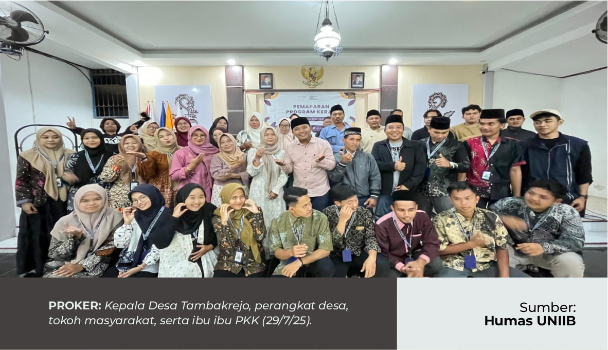 MAHASISWA KKN-PPM UNIIB PAPARKAN PROGRAM KERJA DI BALAI DESA TAMBAKREJO