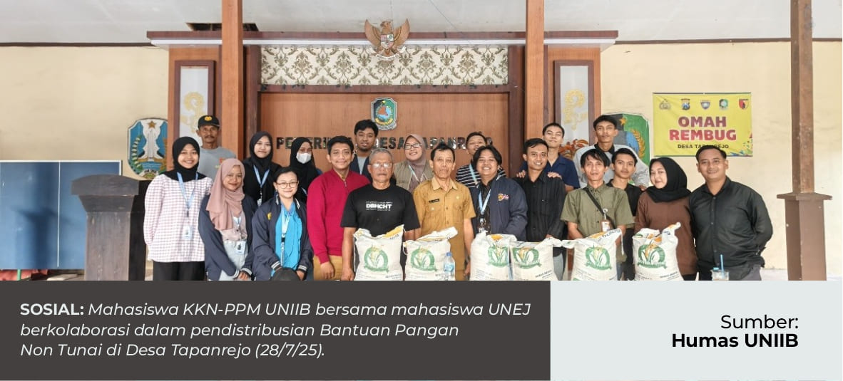 Mahasiswa KKN-PPM Ikut Serta Pelaksanaan Pendistribusian Bantuan Pangan Non Tunai Desa Tapanrejo