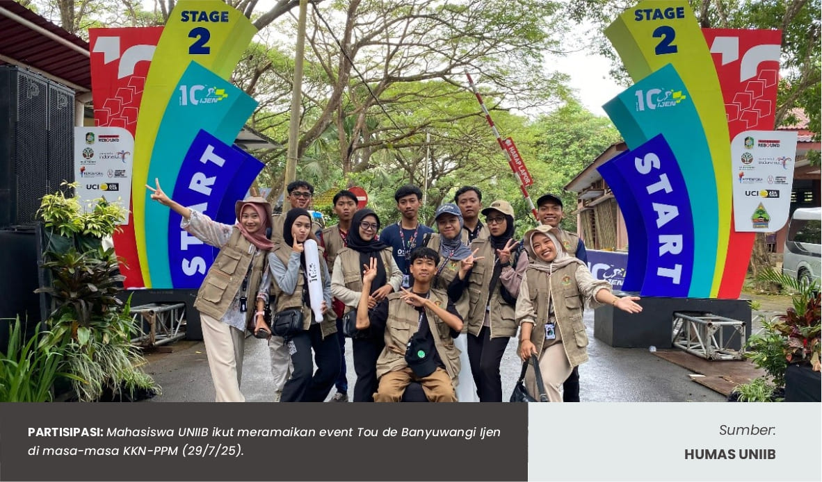 MAHASISWA KKN-PPM UNIIB DESA KEDUNGASRI IKUT MERAMAIKAN TOUR DE BANYUWANGI IJEN