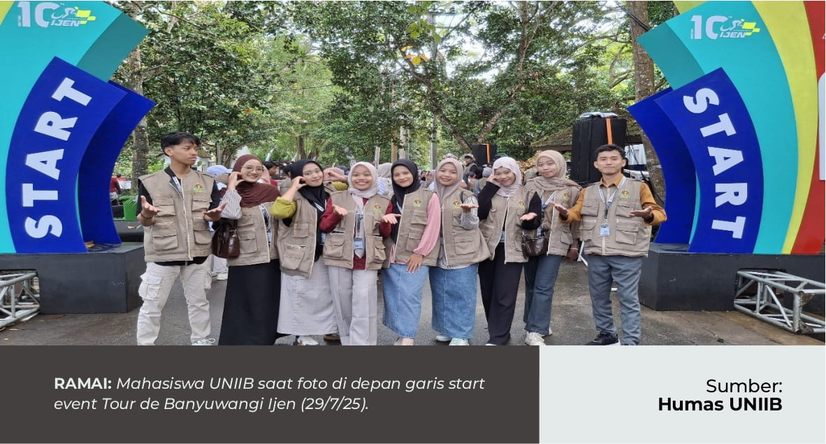 MAHASISWA KKN-PPM UNIIB IKUT RAMAIKAN TOUR DE BANYUWANGI IJEN