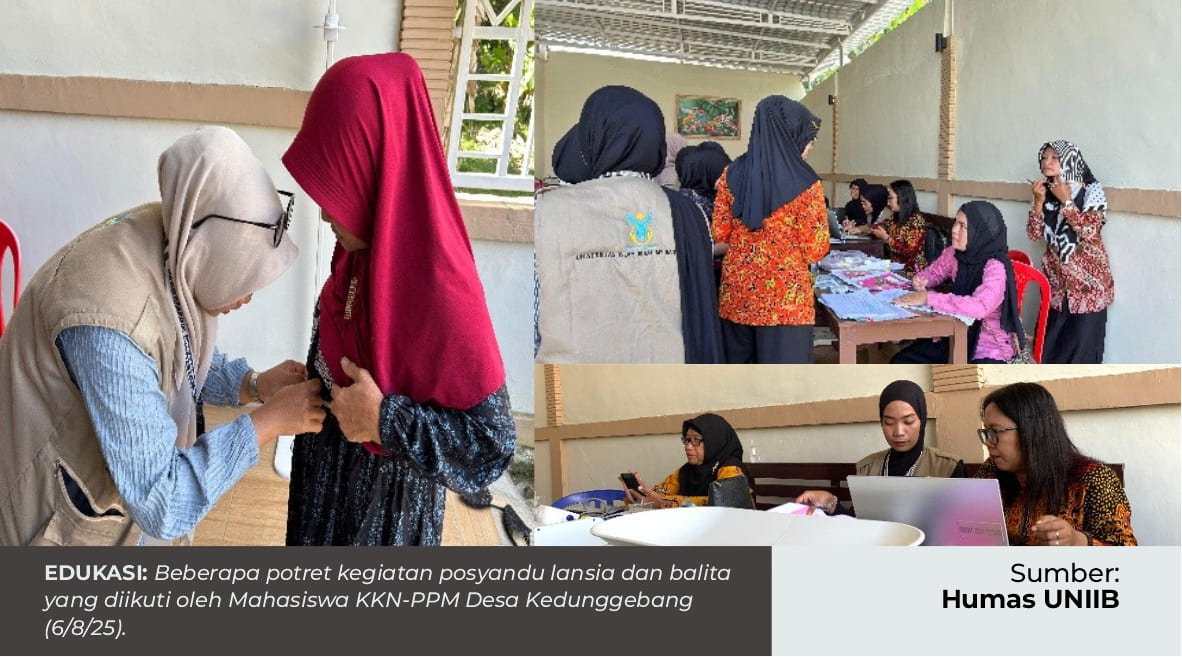 MAHASISWA KKN-PPM DESA KEDUNGGEBANG IKUT DALAM KEGIATAN POSYANDU BALITA DAN LANSIA