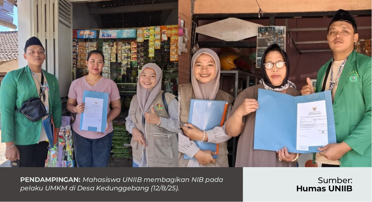 MAHASISWA KKN-PPM DESA KEDUNGGEBANG BAGIKAN NIB PADA UMKM DAMPINGAN