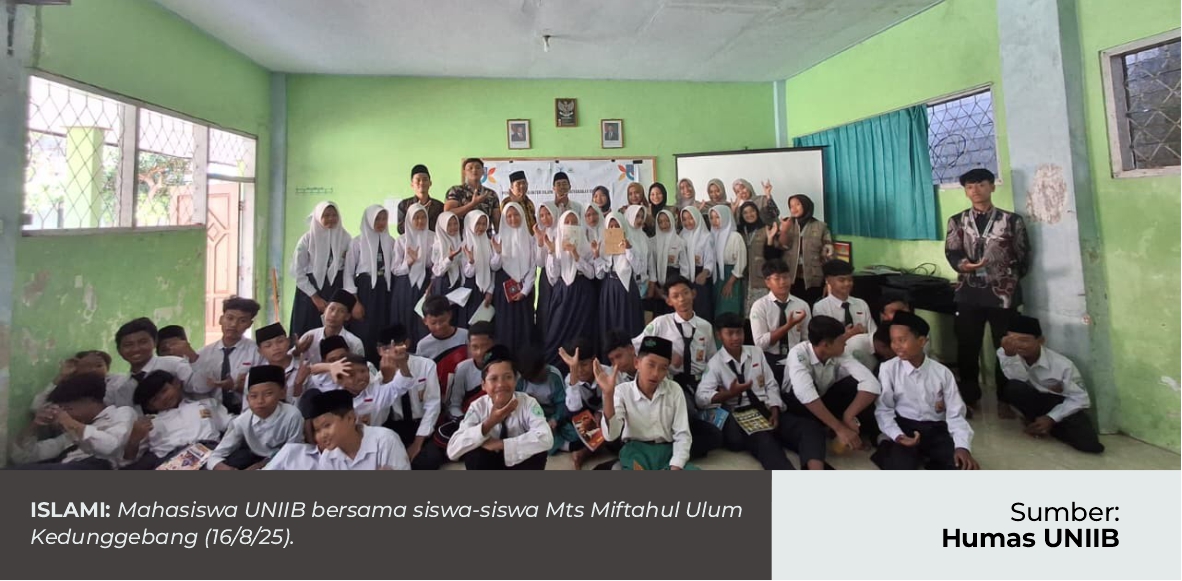 MAHASISWA UNIIB GELAR SEMINAR PENGUATAN KARAKTER ISLAMI DI MTs MIFTAHUL ULUM