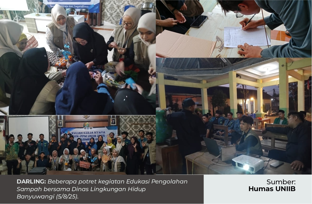 MAHASISWA KKN-PPM UNIIB DAN DINAS LINGKUNGAN HIDUP BANYUWANGI AJAK WARGA KENDALREJO KELOLA SAMPAH JADI BERKAH