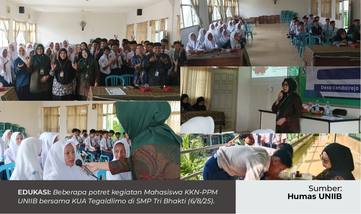BANGUN KESADARAN REMAJA: MAHASISWA KKN-PPM UNIIB DAN KUA TEGALDLIMO GELAR EDUKASI DI SMP TRI BHAKTI
