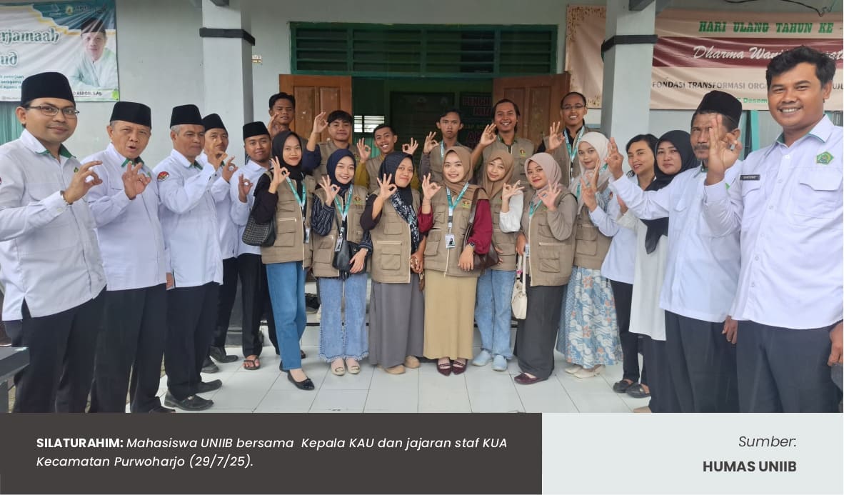 MAHASISWA KKN-PPM UUNIIB DESA SIDOREJO SILATURAHIM SEKALIGUS PENGANTARAN SURAT PERMOHONAN PENCEGAHAN PERNIKAHAN USIA DINI DI KUA PURWOHARJO
