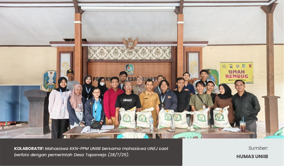Kolaborasi Mahasiswa KKN UNIIB serta UNEJ dan Pemerintah Desa: Distribusi Bantuan Pangan Non Tunai di Desa Tapanrejo