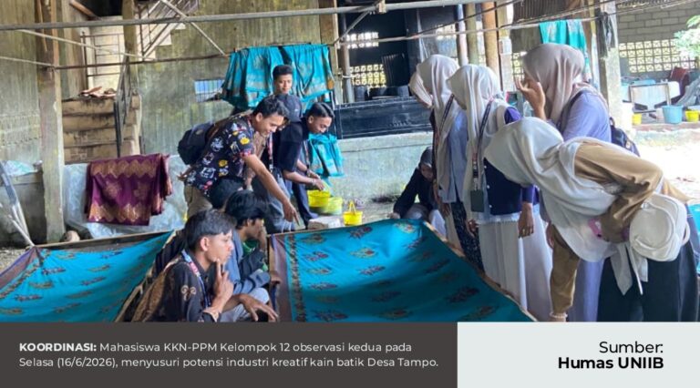 Observasi Kedua dengan Lintas Kepala Dusun, Mahasiswa KKN-PPM Temukan Potensi UMKM Batik di Desa Tampo