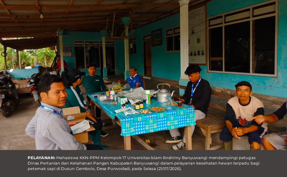 Mahasiswa KKN-PPM Kelompok 17 UNIIB Dampingi Pelayanan Kesehatan Hewan Terpadu di Dusun Gembolo