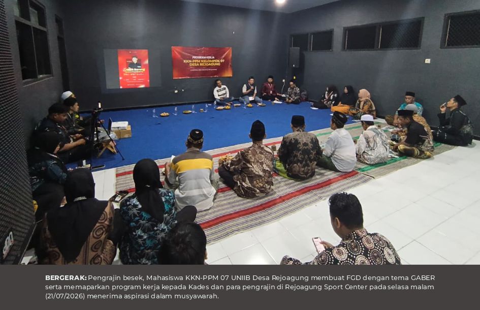 Gesah Bareng Bersama Pengrajin Besek, Mahasiswa KKN-PPM 07 UNIIB Tampung Aspirasi dan Paparkan Program Kerja
