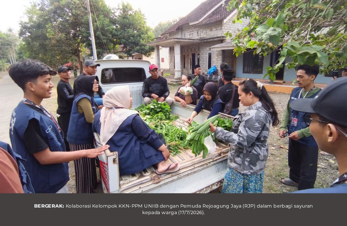Langkah Nyata Berbagi: KKN-PPM UNIIB Desa Rejoagung Bersama Pemuda Rejoagung Jaya (PRJ) Bagikan Sayur Segar untuk Warga Rejoagung