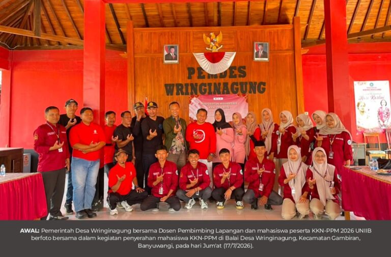 UNIIB Serahkan Mahasiswa KKN-PPM 2026 kepada Pemerintah Desa Wringinagung