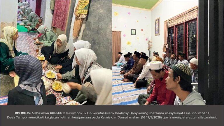 Mahasiswa KKN-PPM 12 Desa Tampo Pererat Silaturahmi Melalui Kegiatan Rutinan Keagamaan