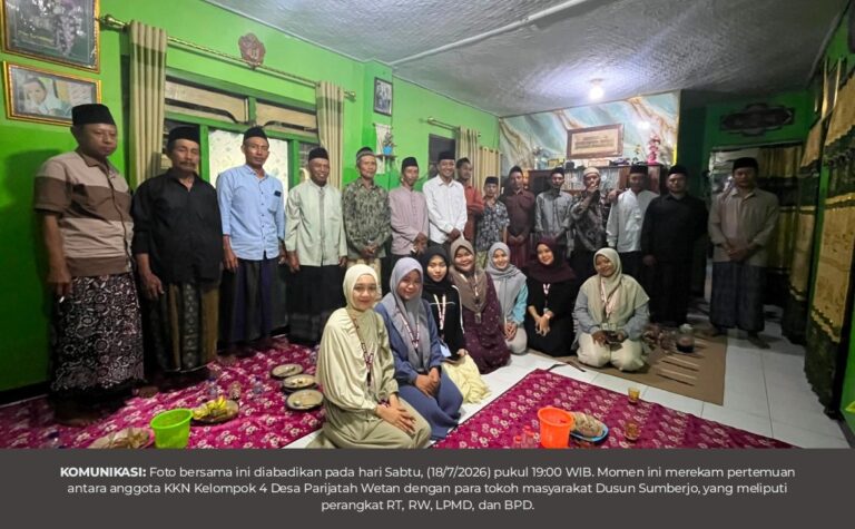 Mahasiswa KKN Gelar Musyawarah Bersama Tokoh Masyarakat Dusun Sumber Rejo