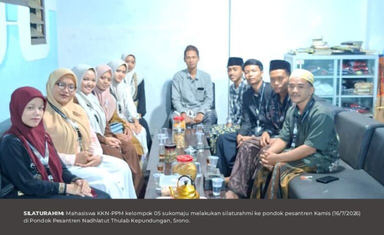 Silaturahim Perkuat Sinergi, Mahasiswa KKN PPM Kelompok 5 Kunjungi Pondok Pesantren Nahdlatuth Thullab