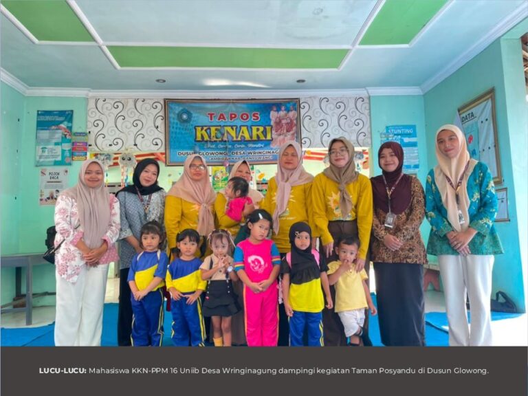 Mahasiswa KKN-PPM 16 Wringinagung Prodi PIAUD, Laksanakan Kegiatan Taman Posyandu di Dusun Glowong