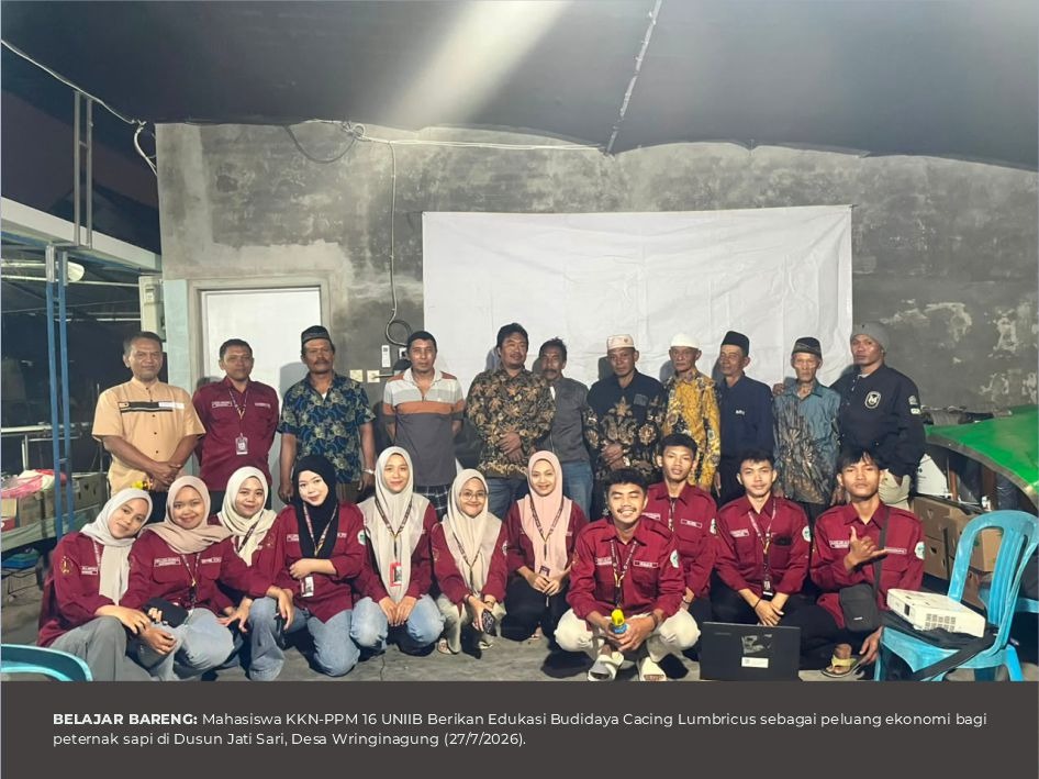 Mahasiswa KKN-PPM 16 UNIIB Gelar Sosialisasi Budidaya Cacing Lumbricus bagi Peternak Sapi di Dusun Jati Sari