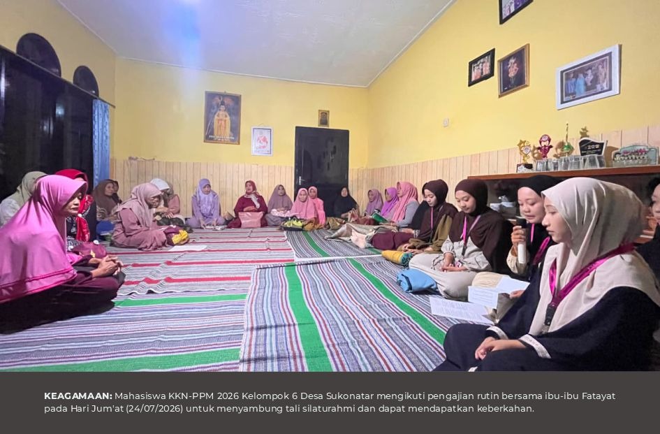 MAHASISWA KKN KELOMPOK 6 MENGIKUTI PENGAJIAN RUTIN BERSAMA IBU-IBU DI MASJID SETEMPAT