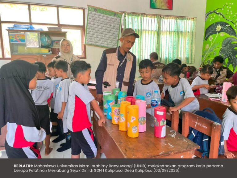 PELAKSANAAN PROGRAM KERJA PERTAMA, PELATIHAN MENABUNG SEJAK DINI DI SDN 1 KALIPLOSO