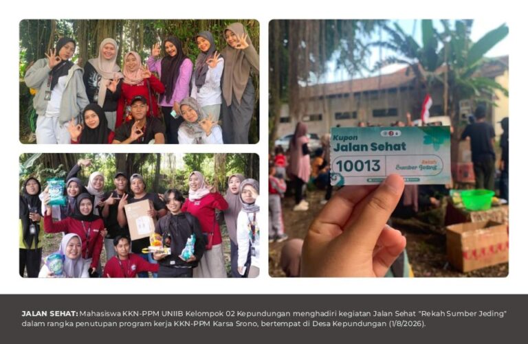 Meriahkan Penutupan KKN-PPM Karsa Srono, Mahasiswa UNIIB Ikuti Jalan Sehat “Rekah Sumber Jeding”