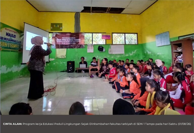Edukasi Peduli Lingkungan Sejak Dini, Mahasiswa KKN-PPM UNIIB Gelar Proker Tambahan di SDN 1 Tampo