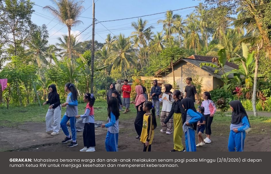 Tingkatkan Kesehatan Warga, Mahasiswa Ajak Masyarakat Senam Pagi Bersama