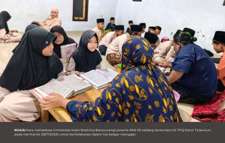 Realisasikan Teori Bangku Kuliah, Mahasiswa Universitas Islam Ibrahimy Banyuwangi Berkolaborasi Mengajar di TPQ Darut Ta’awwun