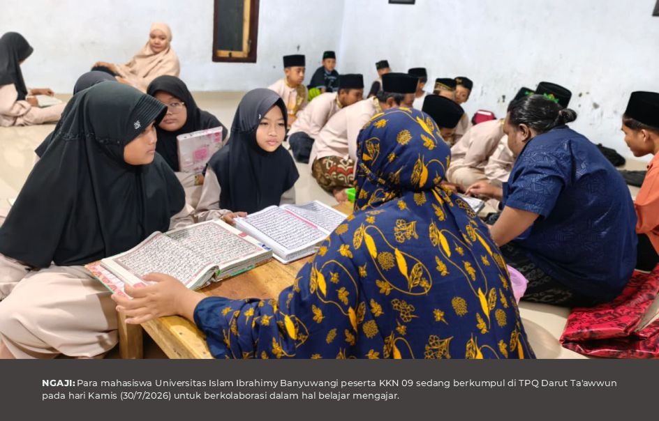 Realisasikan Teori Bangku Kuliah, Mahasiswa Universitas Islam Ibrahimy Banyuwangi Berkolaborasi Mengajar di TPQ Darut Ta’awwun