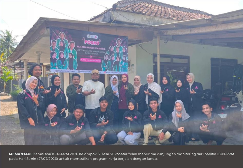 PANITIA KKN-PPM UNIIB MELAKUKAN MONITORING KE PESERTA KELOMPOK 6 DESA SUKONATAR
