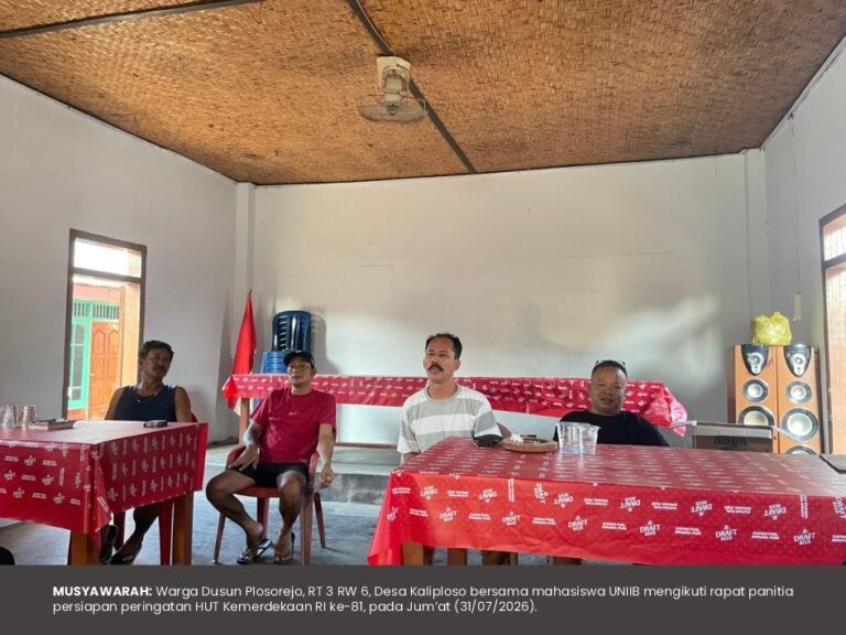 RAPAT PANITIA PERINGATAN HUT KEMERDEKAAN RI KE-81 BERSAMA WARGA DUSUN PLOSOREJO