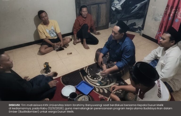 Tingkatkan Ketahanan Pangan Desa, Mahasiswa KKN Gelar Diskusi Proker Utama “Budikdamber” Bersama Kadus Melik