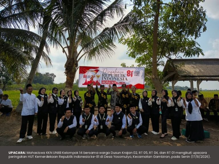 Semarak HUT RI Ke-81, KKN UNIIB Kelompok 14 Bersama Warga Gelar Upacara Kemerdekaan